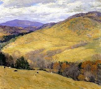 佛蒙特山，11月 Vermont Hills, November (1923)，乌伊拉德·梅特卡夫