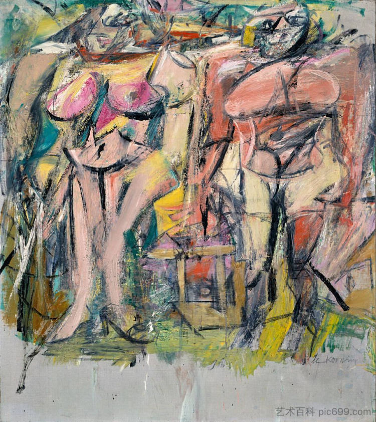 该国两名妇女 Two Women in the Country (1954)，威廉·德·库宁