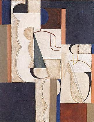 三个阶梯数字 Three Stepped Figures (1920)，维利·鲍迈斯特