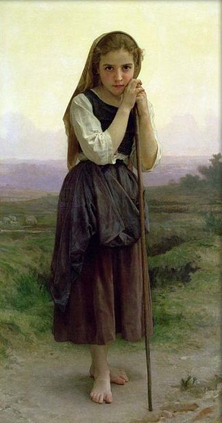 小牧羊女 A Little Shepherdess (1891)，威廉·阿道夫·布格罗