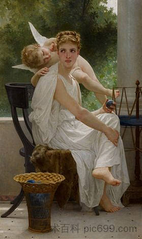 工作中断 Work Interrupted (1891),威廉·阿道夫·布格罗
