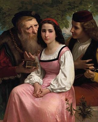 在财富与爱情之间 Between wealth and love (1869)，威廉·阿道夫·布格罗