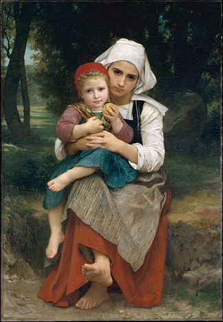 布列塔尼兄弟姐妹 Breton Brother and Sister (1871)，威廉·阿道夫·布格罗