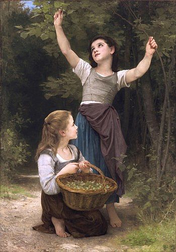 榛子的收获 Harvest of Hazelnuts (1883)，威廉·阿道夫·布格罗