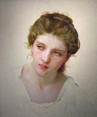 女性金发女郎的头部研究 Head Study of Female Face Blonde (1898)，威廉·阿道夫·布格罗