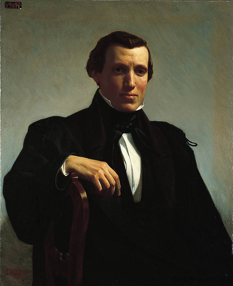 M先生的肖像 Portrait of Monsieur M. (1850)，威廉·阿道夫·布格罗