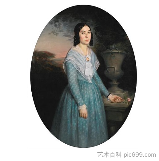 玛丽-塞琳娜·布里厄的肖像 Portrait of Marie-Célina Brieu (1846)，威廉·阿道夫·布格罗