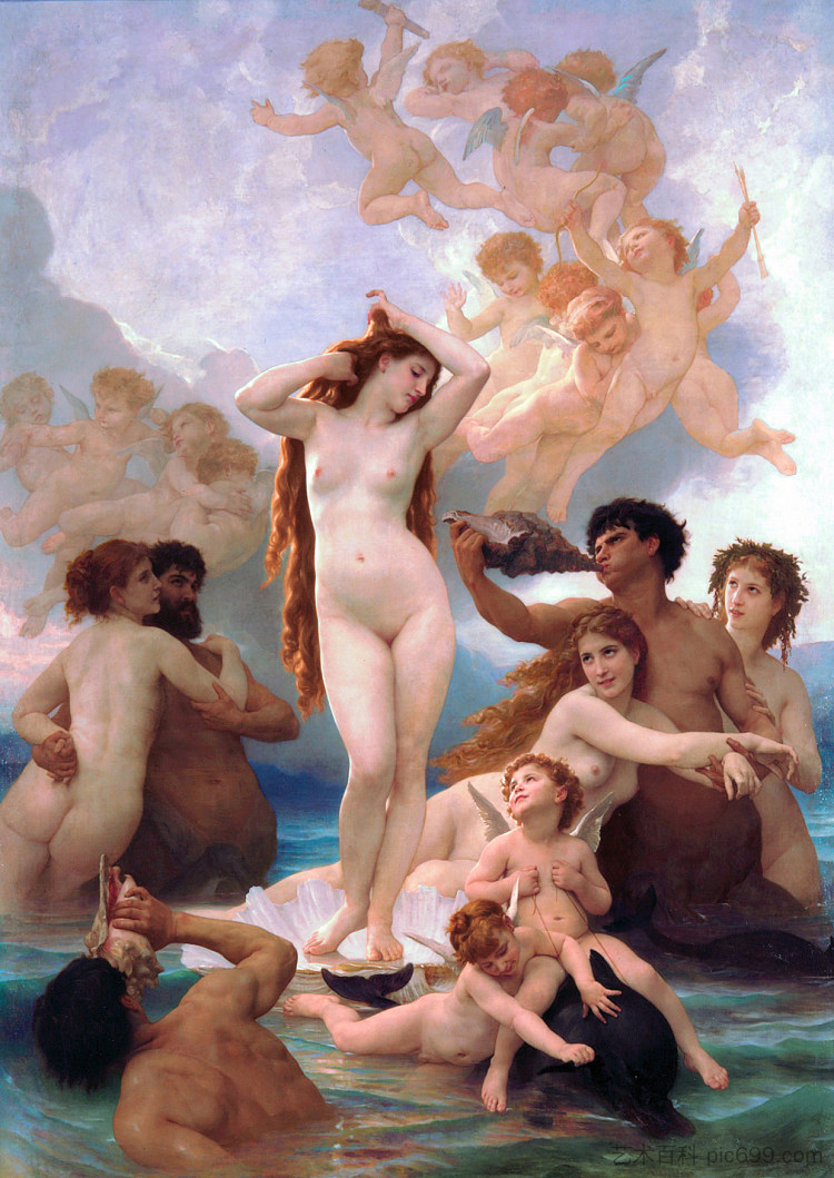 维纳斯的诞生 Birth Of Venus (1879),威廉·阿道夫·布格罗