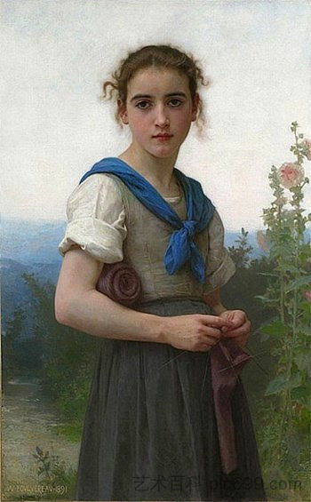 小针织师 The Little Knitter (1891),威廉·阿道夫·布格罗