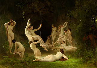 睡莲 The Nymphaeum (1878)，威廉·阿道夫·布格罗