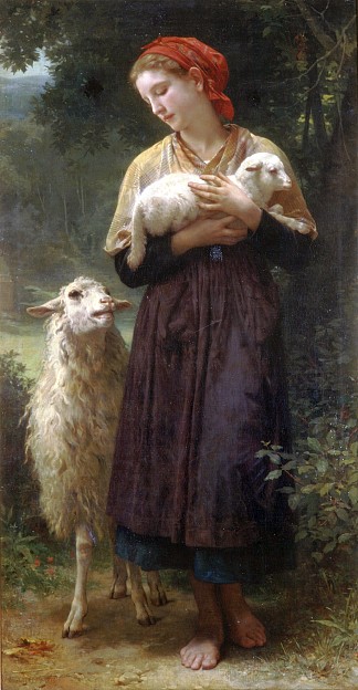 牧羊女 The Shepherdess (1873)，威廉·阿道夫·布格罗