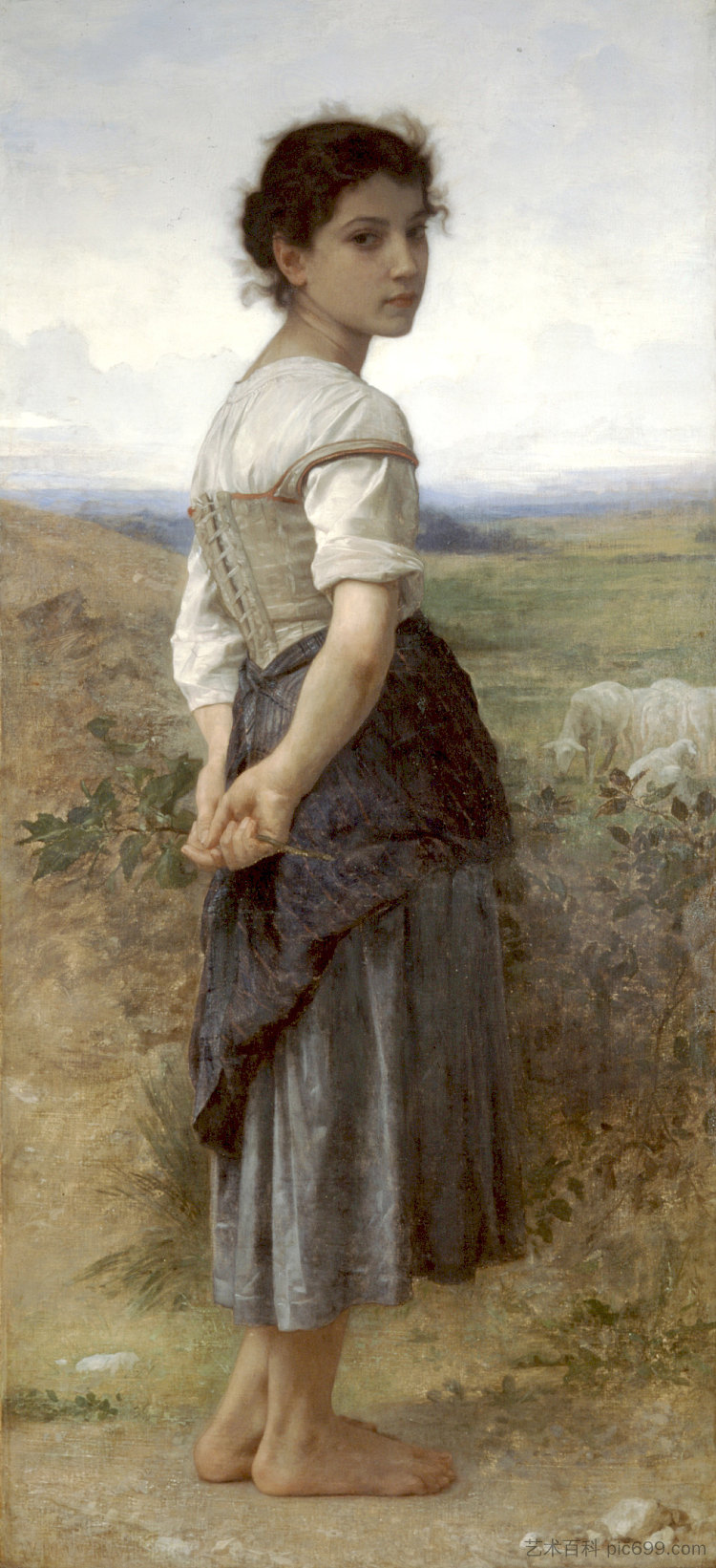 年轻的牧羊女 The Young Shepherdess (1885),威廉·阿道夫·布格罗