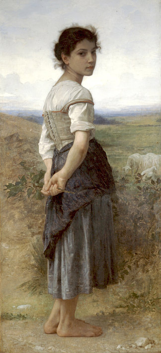 年轻的牧羊女 The Young Shepherdess (1885)，威廉·阿道夫·布格罗