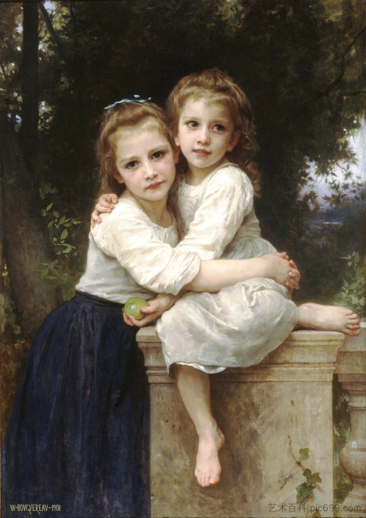 两姐妹 Two Sisters (1901),威廉·阿道夫·布格罗
