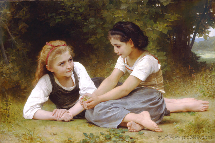 坚果采集者 The Nut Gatherers (1882)，威廉·阿道夫·布格罗