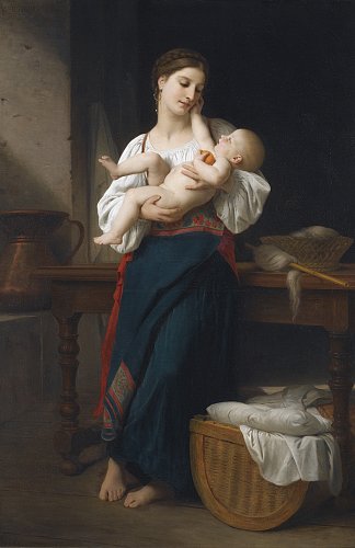 母亲与孩子 Mother and Child (1901; France                     )，威廉·阿道夫·布格罗