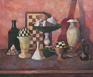 红色背景静物 Still life with red background，威廉·巴尔萨泽·罗斯