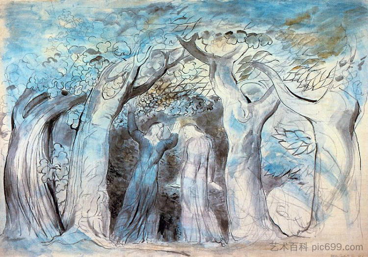但丁的神曲《地狱》插图 Illustration to Dante's Divine Comedy, Hell，威廉·布莱克