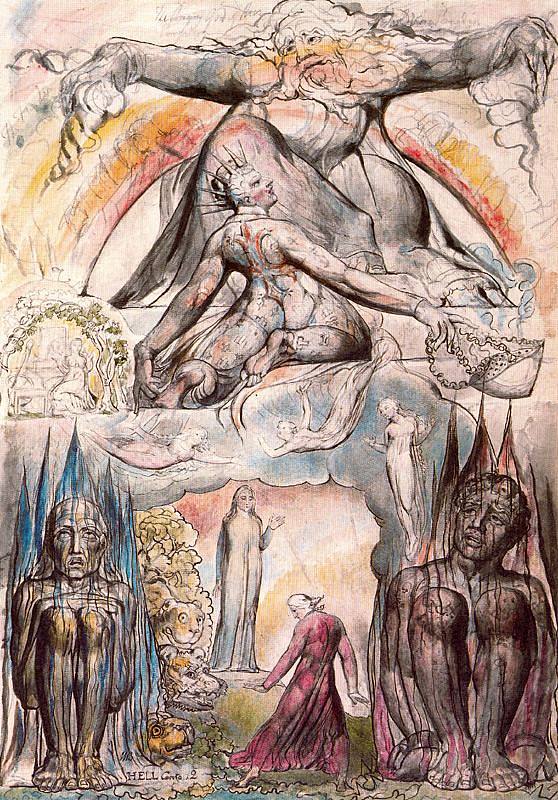 但丁的神曲《地狱》插图 Illustration to Dante's Divine Comedy, Hell，威廉·布莱克