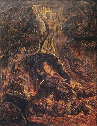 撒旦召唤他的军团 Satan Calling Up his Legions (1804)，威廉·布莱克
