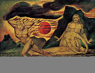 亚当和夏娃发现的亚伯尸体 The Body of Abel Found by Adam & Eve (c.1825)，威廉·布莱克