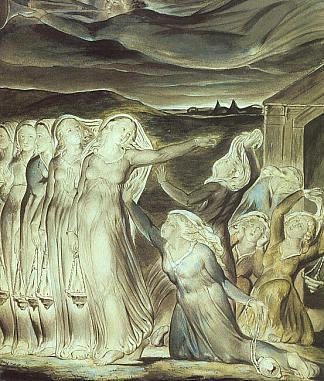 聪明和愚蠢的童贞女的比喻 The parable of the wise and foolish virgins (1822)，威廉·布莱克