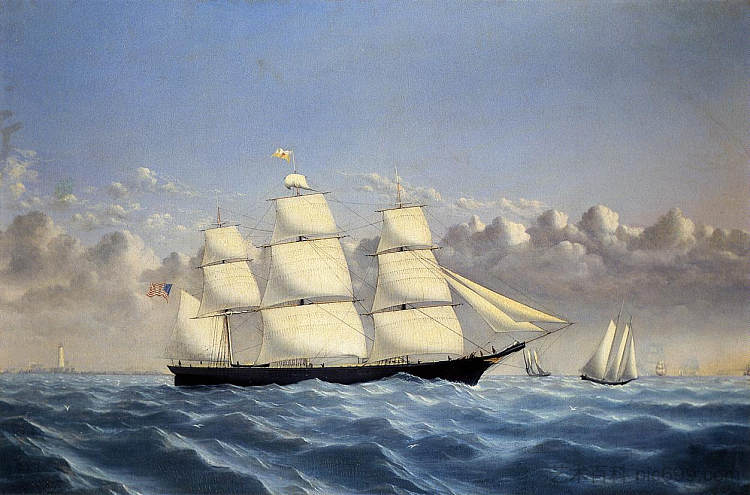 波士顿快船“金色西部”，拓展 Clipper Ship 'Golden West' of Boston, Outward Bound (1853)，列夫拉格里奥