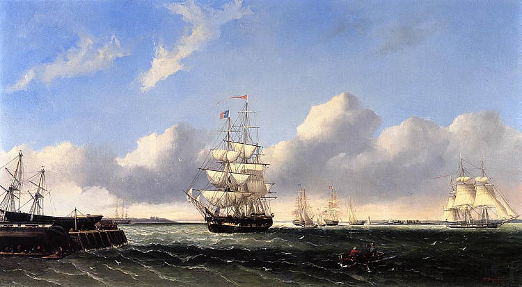 乌鸦岛的新贝德福德港 The Port of New Bedford from Crow Island (1854),列夫拉格里奥
