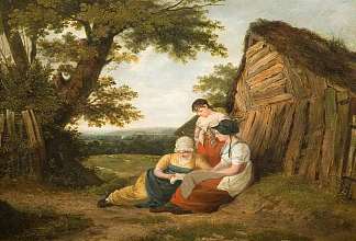 风景与三个人物 Landscape with Three Figures，威廉·柯林斯
