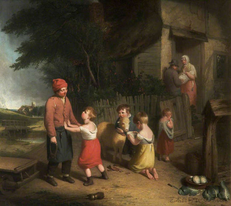 宠物羔羊的销售 The Sale of the Pet Lamb (1813)，威廉·柯林斯