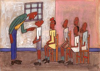 教室场景 Classroom Scene (1946)，威廉·H·约翰逊