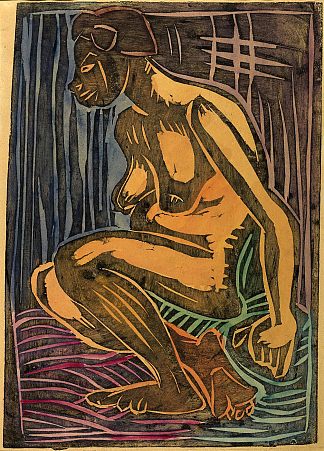 坐着的裸体 Seated Nude (1939)，威廉·H·约翰逊