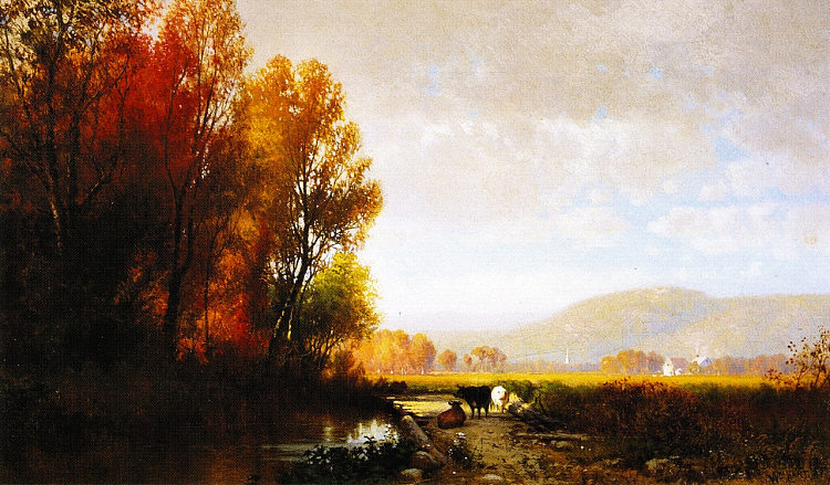 秋天的效果 - 早晨 An Autumn Effect - Morning (1863)，威廉·哈特