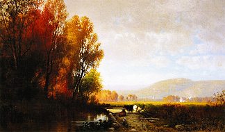 秋天的效果 – 早晨 An Autumn Effect – Morning (1863)，威廉·哈特