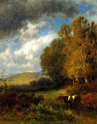 秋季牧场 Autumn Pasture (1881)，威廉·哈特