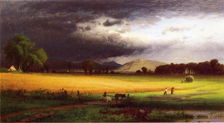 丰收现场 - 特拉华谷 Harvest Scene - Valley of the Delaware (1868)，威廉·哈特