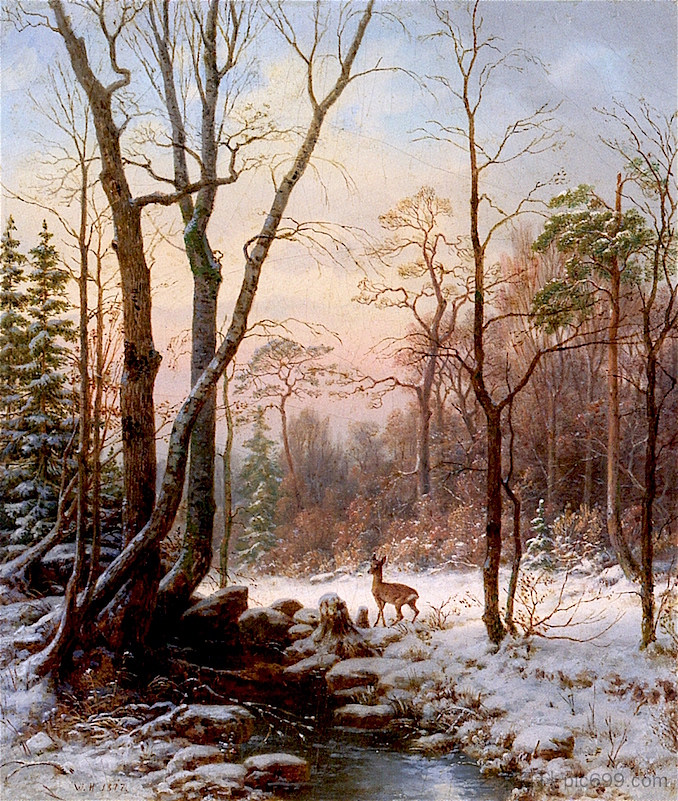 冬天的早晨 Winter's Morning (1877)，威廉·哈特