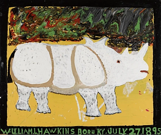 犀牛（白犀牛） Rhinoceros (White Rhino) (1985)，威廉·霍金斯