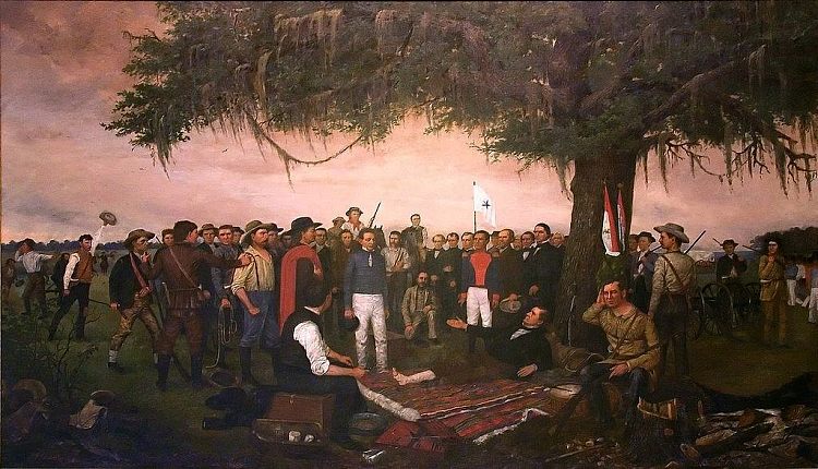 圣安娜投降 Surrender of Santa Anna (1886)，威廉·亨利·哈德尔