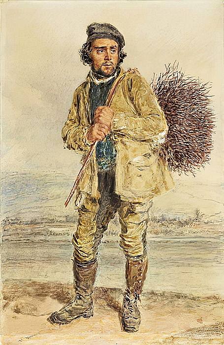 扫帚采集者 The broom gatherer (c.1830)，威廉·亨利·亨特