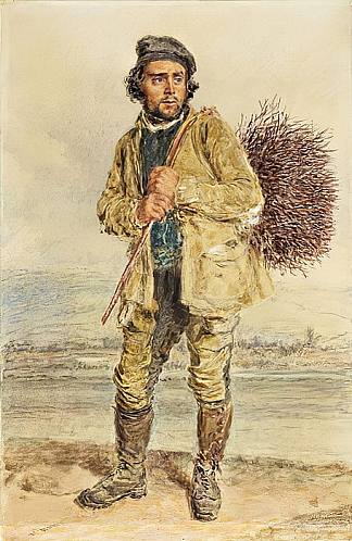 扫帚采集者 The broom gatherer (c.1830)，威廉·亨利·亨特