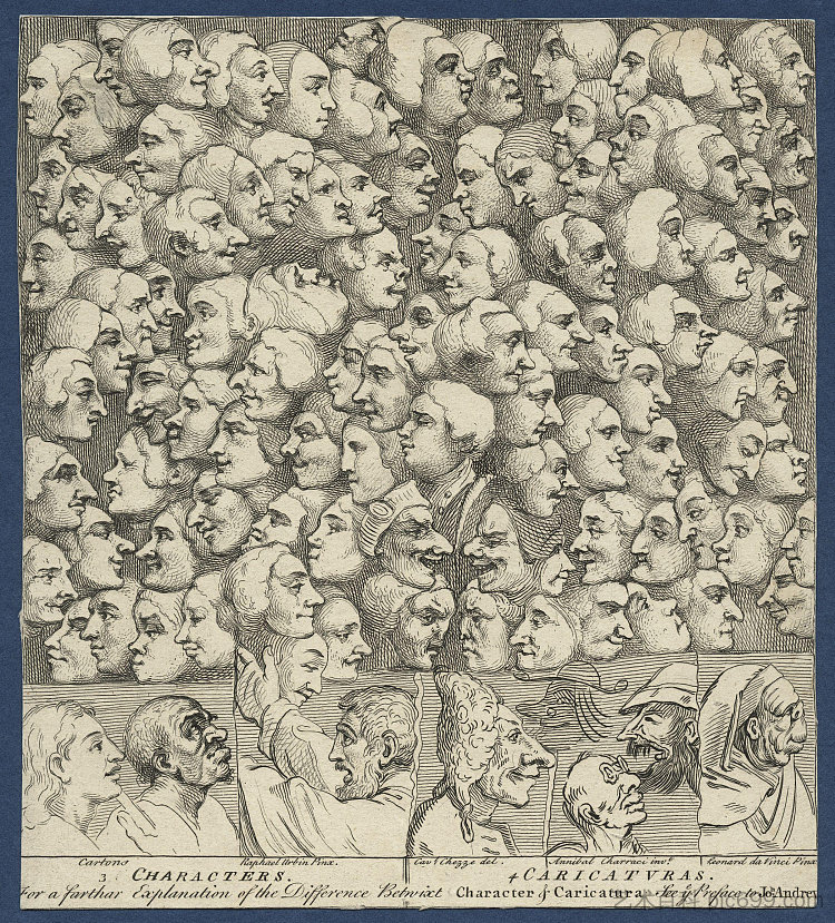 人物和漫画 Characters and Caricaturas (1743)，威廉·荷加斯