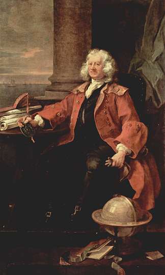 科拉姆船长的肖像 Portrait of Captain Coram (1740)，威廉·荷加斯