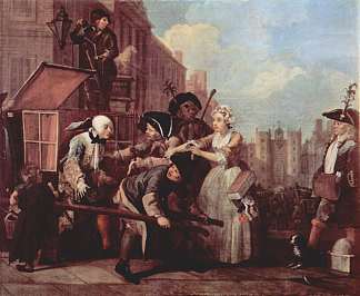 盗窃被捕 The arrest for theft (1732 – 1735)，威廉·荷加斯