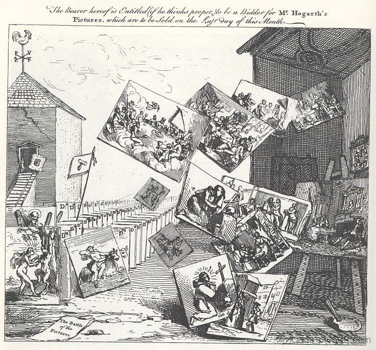 图片之战 The Battle of the Pictures (1743),威廉·荷加斯