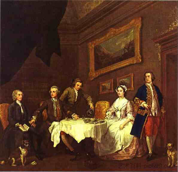 斯特罗德家族 The Strode Family (c.1738 - c.1742)，威廉·荷加斯