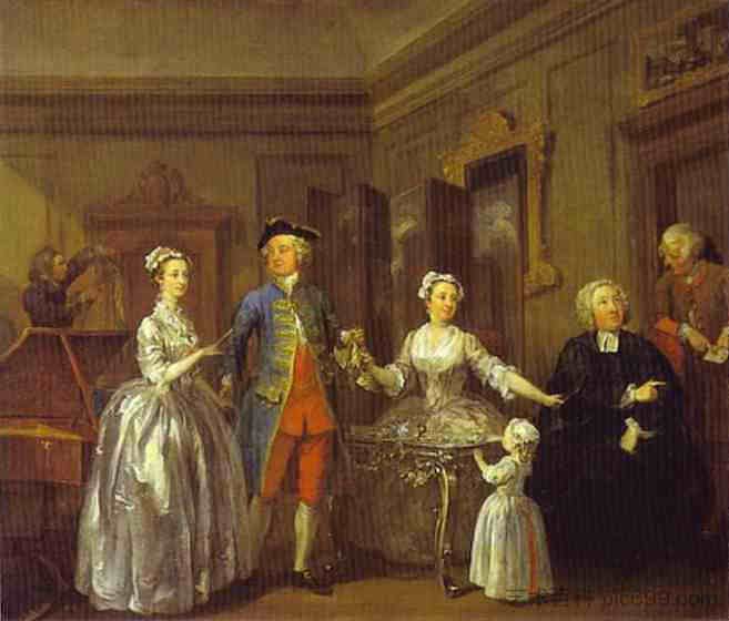 西方家庭 The Western Family (c.1738)，威廉·荷加斯