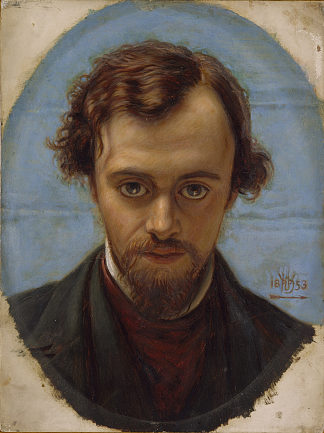 但丁·加布里埃尔·罗塞蒂的肖像 Portrait of Dante Gabriel Rossetti (1853)，威廉·霍尔曼·亨特