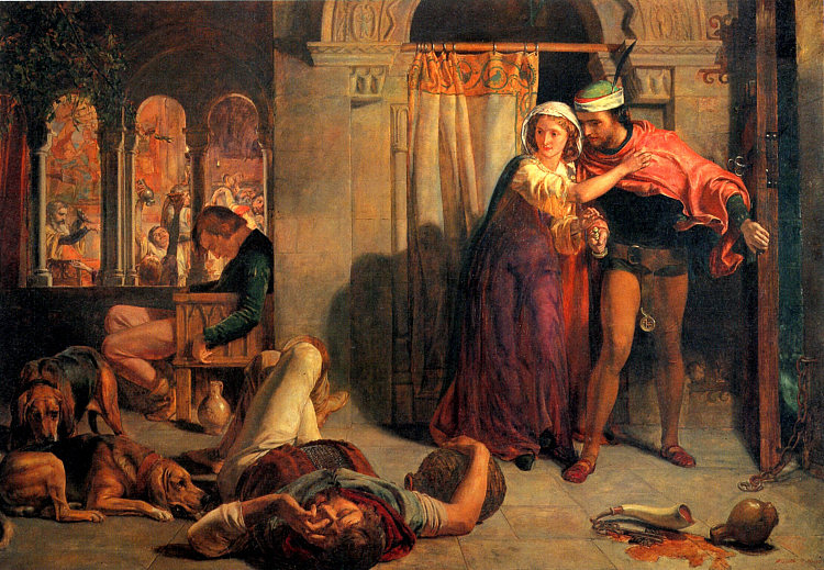 圣艾格尼丝前夕 The Eve of St. Agnes (1847 - 1867)，威廉·霍尔曼·亨特