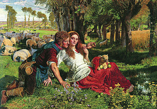 希林牧羊犬 The Hireling Shepherd (1851)，威廉·霍尔曼·亨特